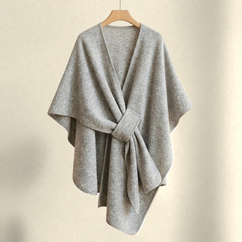 Astrid Poncho - Mist Grey