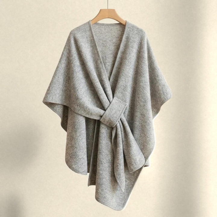 Astrid Poncho - Mist Grey