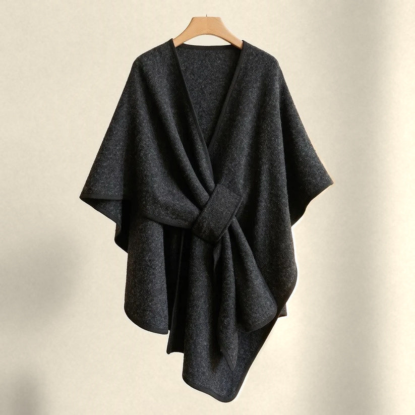 Astrid Poncho - Charcoal
