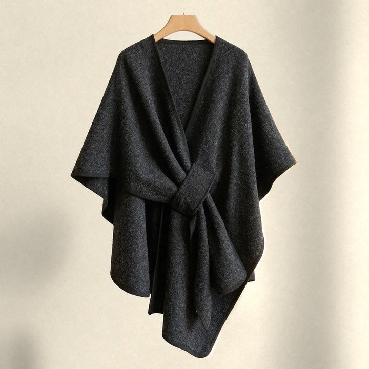 Astrid Poncho - Charcoal