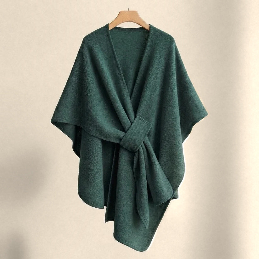Astrid Poncho - Forest Green