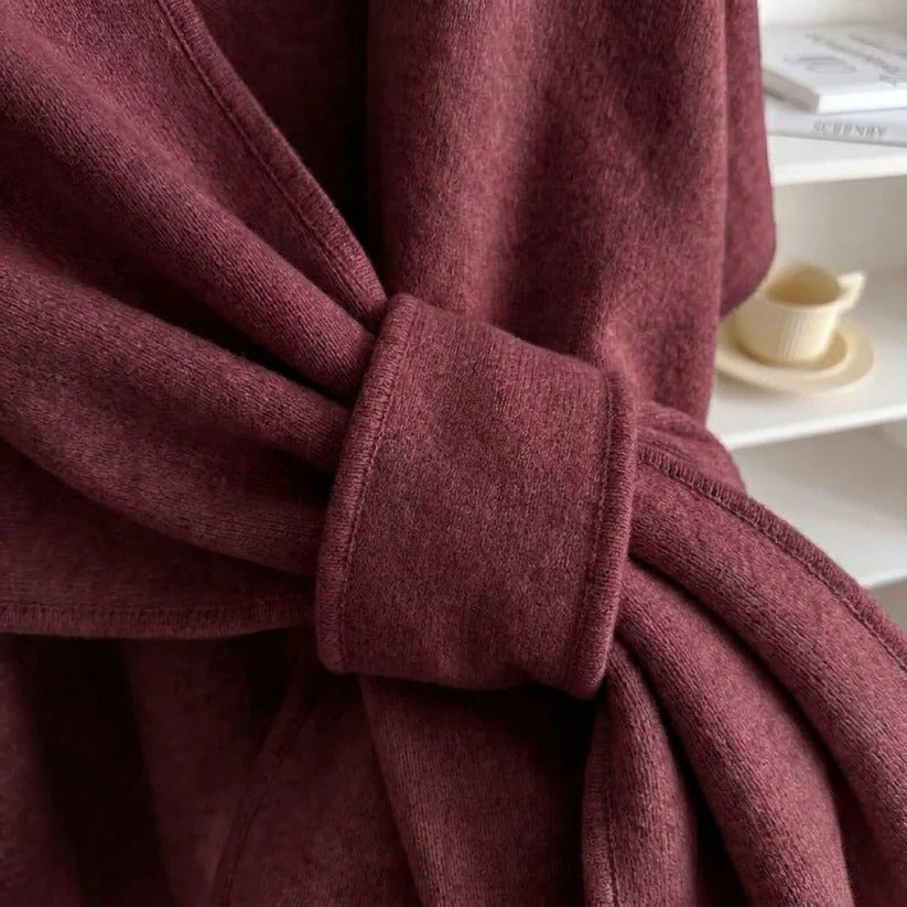 Astrid Poncho - Wine Red